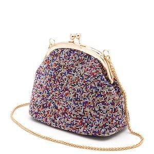 Multicolor Rhinestone Clutch Bag